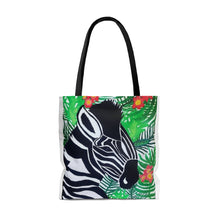 Load image into Gallery viewer, Jungle Zebra Tote Bag
